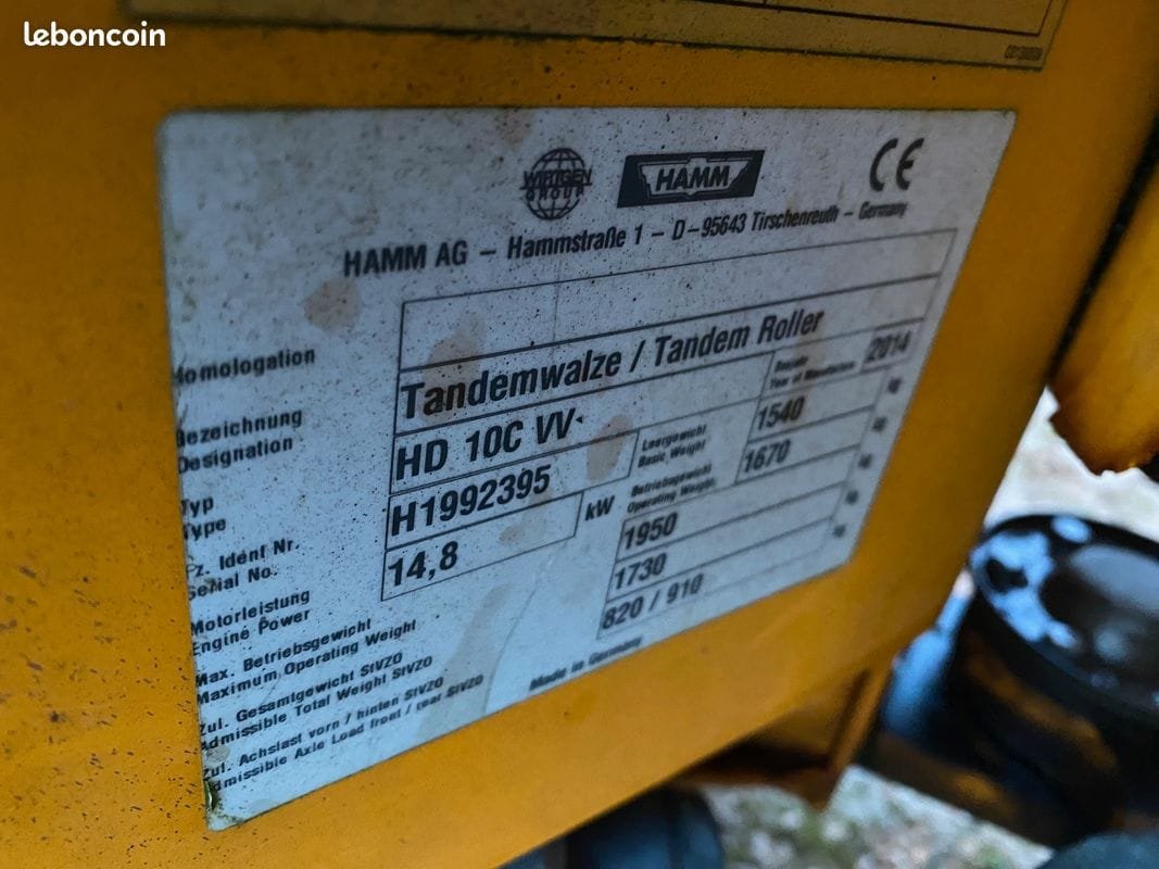 Compacteur HAMM HD10 CVV