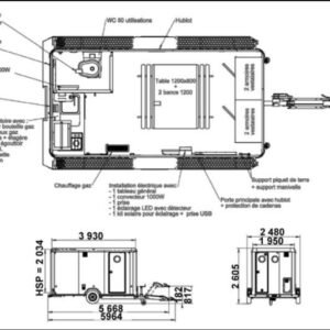 Roulotte de chantier CNSE 9m²